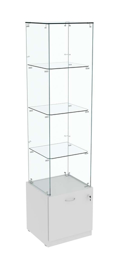 Витрина Кристалл №106 стаканчик (З/С - стекло), без дверей, Серый