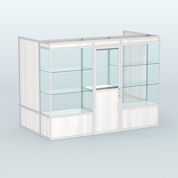 Павильон из профиля пристенный №1а (4,05 кв. м), Ясень Анкор светлый