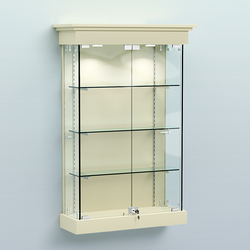 Витрина для музеев "Коллекция" настенная №1-3-РЕГ, Крем Вайс