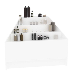 Прилавок-горка угловой №1А с четырьмя ступенями (внешний угол), Белый