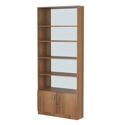 Стеллаж из ДСП с 4-мя полками 250x900 мм серии LEVEL-4 №11-2 (З/C - ЗЕРКАЛО), Орех