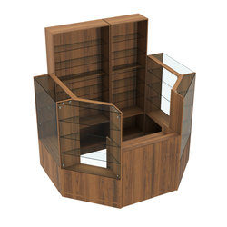 Торговый пристенный островок ГРАЦИЯ №2 (открытый) (3.3 кв.м), Орех