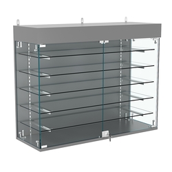 Витрина настенная НЕО №3А-2 с пятью полками, Темно-Серый