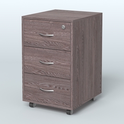 Тумба подкатная Грация, Ясень Анкор темный