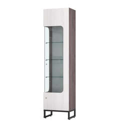 Витрина Монти №4-С левая, Ясень Анкор темный + Ясень Анкор светлый