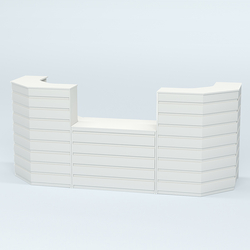 Ресепшен серии ПРАЙМ №7А со столом выдачи, Белый