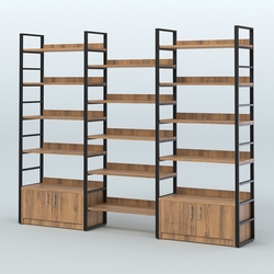 Комбо стеллажей с полками STRONG - АЛЬФА №4 (2860 мм), Орех