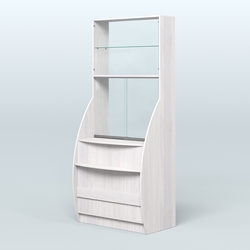 Витрина БРИЗ №5 с окном выдачи, Ясень Анкор светлый