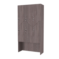 Шкаф для раздевалок СТАНДАРТ-Элегия №3-3Б, Ясень Анкор темный