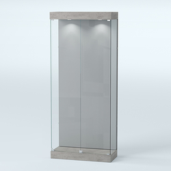 Витрина под знамя №1А-900 (задняя стенка бархат), Бетон Чикаго светло-серый F186 ST9