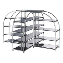 Комбинация стендов TD-06 №3-5 (с полками Зеркало 4мм), Темно-Серый