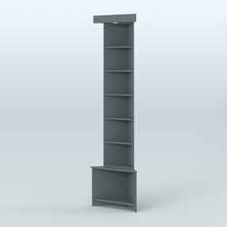 Витрина открытая для чая и кофе угловая №3 (внешний угол), Темно-Серый