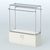 Островная торговая система ХРОМ 1200 мм с тумбами №4 Белый