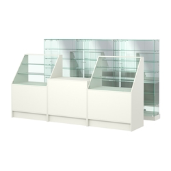Комплект низких витрин ХП-11 и прилавков ЭК-7, Белый