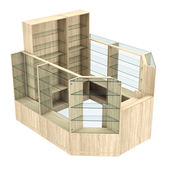 Торговый пристенный островок ГРАЦИЯ №8 (открытый) (5.24 кв.м), Дуб сонома