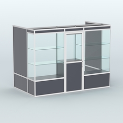 Павильон из профиля пристенный №1а (4,05 кв. м), Антрацит