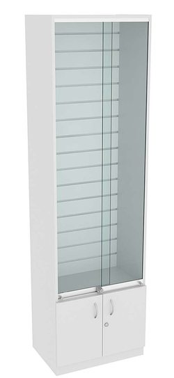 Витрина СЭСП из ДСП с экономпанелью №2-400 (закрытая), Серый