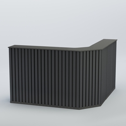 Ресепшен угловой большой серии ПРИЛИВ №5, Антрацит