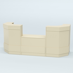 Ресепшен серии ПРАЙМ №7Б со столом выдачи, Крем Вайс