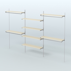 Neo Fix №5(С) с выносными поручнями и полками из ДСП (3600 мм), Крем Вайс