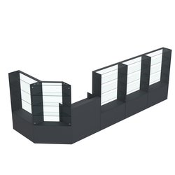 Торговый угловой островок ГРАЦИЯ №7 (открытый) (6.47 кв.м), Антрацит