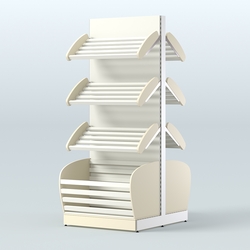Островной высокий стеллаж для хлеба и выпечки Феникс №1, Крем Вайс + Белый
