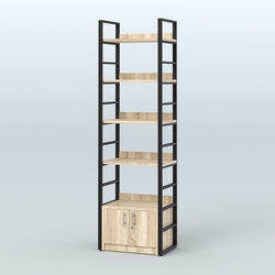 Торговый стеллаж малый STRONG - АЛЬФА №1, Дуб Сонома