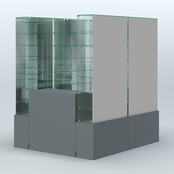 Павильон ИСТРА (глубина витрин-300мм) №1г (2, 70 кв.м), Темно-Серый