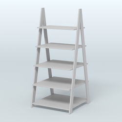 Торговая двусторонняя стойка ЛОФТ №3-950 с широкими полками, Серый