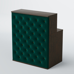 Ресепшен БАРОН №1 (карета золото), Дуб Венге  + Велюр Tiffany 10 Dk. Green