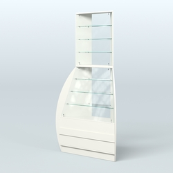 Витрина внешний угол БРИЗ №3, Белый