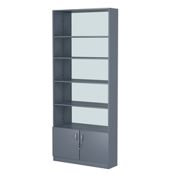 Стеллаж из ДСП с 4-мя полками 250x900 мм серии LEVEL-4 №11-2 (З/C - ЗЕРКАЛО), Темно-Серый