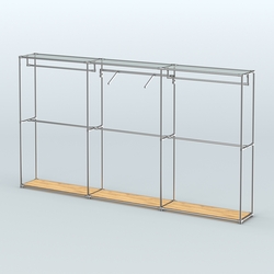 Торговая система ХРОМ без ДСП 3600 мм с поручнями №8, Дуб Золотистый