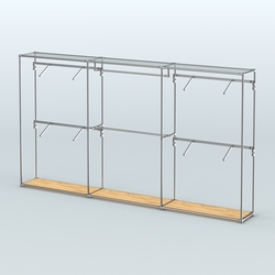 Торговая система ХРОМ без ДСП 3600 мм с поручнями №2, Дуб Золотистый