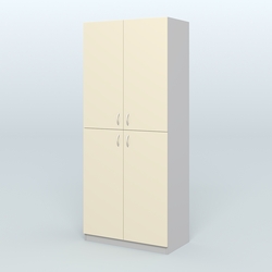 Шкаф для аптек с полками №2, Серый + Крем Вайс