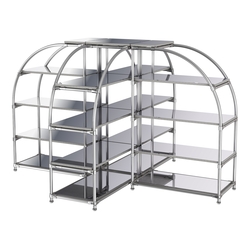 Комбинация стендов TD-06 №3-5 (с полками Зеркало 4мм), Метрополитан Грей