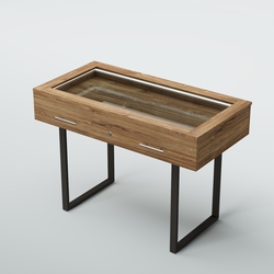 Витрина для музеев "Коллекция" №20-П с подсветкой (под нумизматику), Дуб Канзас коричневый