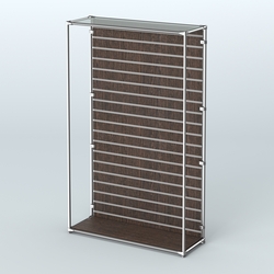 Торговая система ХРОМ (задняя стенка - Экономпанель) №1, Дуб Венге