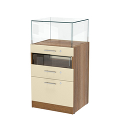 Прилавок ювелирный "Диаманд" №2-600 пристенный, Орех + Крем Вайс