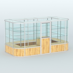 Павильон из профиля островной №4б, Дуб Золотистый