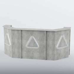 Ресепшен со скошенными углами ТРЕУГОЛЬНИК №5, Метрополитан Грей