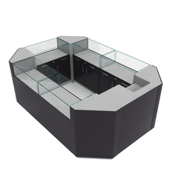 Остров ювелирный "Диаманд" №1, ЛДСП серый +МДФ графит