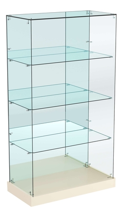 Витрина Хит продаж №8 (открытая, задняя стенка - зеркало), Крем Вайс