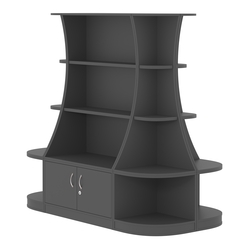 Островной низкий стеллаж ГАРАНТ №2, Черный