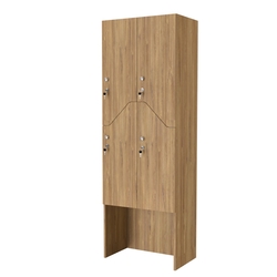 Шкаф для раздевалок СТАНДАРТ-Элегия №3-2Б, Дуб Канзас коричневый