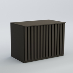 Ресепшен - стол широкий серии ПРИЛИВ №8, Черный