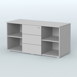 Тумба сервисная Некста, цвет вяз + белый, Серый