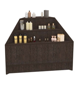 Прилавок-горка угловой №2А с тремя ступенями (внешний угол), Дуб Венге