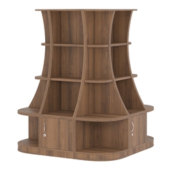 Островной низкий стеллаж ГАРАНТ №6, Орех