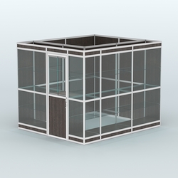 Павильон из профиля угловой №4в (5,5 кв.м), Дуб Венге